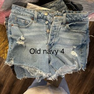 Old Navy Light Blue Distressed Denim Cutoff Shorts
